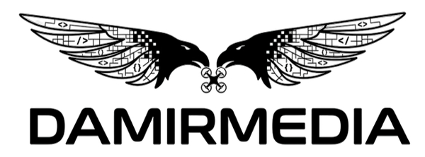 DamirMedia — логотип Дамира Кунакбаева